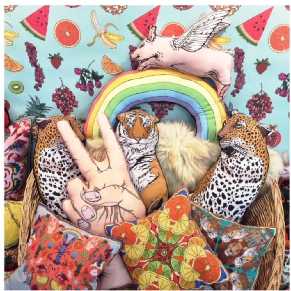 Silken Favours London Rainbow Pillow